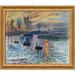 Vault W Artwork Impression, Sunrise' by Claude Monet Picture Frame Painting on Canvas Canvas | 24" H x 28" W x 2" D | Wayfair