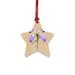 The Holiday Aisle® Flower Wooden Christmas Holiday Shaped Ornament Wood in Brown/Green/Indigo | 3 H x 3 W x 1 D in | Wayfair