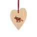 The Holiday Aisle® Fire Bull Wooden Christmas Holiday Shaped Ornament Wood in Brown/Orange | 3 H x 3 W x 1 D in | Wayfair