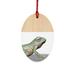 The Holiday Aisle® Bone Crusher Scythe Wooden Christmas Holiday Shaped Ornament Wood in Brown/Gray/Green | 3 H x 3 W x 1 D in | Wayfair