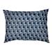 Wrought Studio™ Bonheur Football Luxury Indoor Dog Pillow Metal in Gray/Blue/White | Large (40" W x 30" D x 5" H) | Wayfair