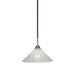 Red Barrel Studio® Ayrshire 1-Light Mini Pendant Glass in Gray/White/Black | 57.75" H x 12" W x 12" D | Wayfair 770B91AA70FE460686167F46247BCD2B