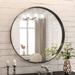 Orren Ellis Aevar Round Aluminum Alloy Framed Wall Decor Bathroom Vanity Mirror in Tempered Glass Metal | 24 H x 24 W x 1.18 D in | Wayfair