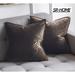 SR-HOME Pack Of 2 Decorative Velvet Throw Pillow Cover Soft Pillowcase Solid Square Cushion Case For Sofa Bedroom Car Velvet in Brown | Wayfair