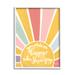 Trinx You Make Me Happy Yellow Striped Sunshine Calligra Picture Frame Textual Art on MDF Wood/Canvas in Brown | 20 H x 16 W x 1.5 D in | Wayfair