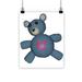 Zoomie Kids Bear Object - Unframed Graphic Art Paper in Blue | 10 H x 8 W in | Wayfair 36FCA09EFC624ECAA8287D025168E403