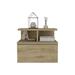 Latitude Run® Reister Floating Nightstand Flopini, One Drawer Wood in Brown | 11.6 H x 14.1 W x 13.2 D in | Wayfair