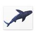 Dovecove Shark - Unframed Illustration on Canvas in Blue/White | 12 H x 16 W x 2 D in | Wayfair FC396C7989F84066B00AF22F3764148F