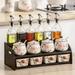 Prep & Savour No Spice Jar & Rack Set Ceramic/Metal in Black/White | 16.73 H x 5.9 W x 7.28 D in | Wayfair A16BC1755E394B61B5D34659C17586AA