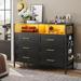 Wade Logan® Boones 6 - Drawer Dresser Wood/Metal in Black/Brown | 35.8 H x 47.2 W x 15.7 D in | Wayfair 5BA0B6A697E94C3E9EECDBF842C3841F