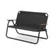 Freeport Park® Clauson Folding Camping Bench Loveseat Double Chair Seat w/ Carry Bag Metal in Black | 27 H x 43.5 W x 21.5 D in | Wayfair