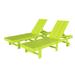 Highland Dunes Lasiandra 77.6" Long Outdoor All-Weather Poly Reclining Single Chaise Set Plastic in Green | 37.8 H x 21.1 W x 77.6 D in | Wayfair
