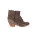 Lucky Brand Ankle Boots: Tan Solid Shoes - Women's Size 5 - Round Toe
