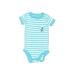 Just One You Made by Carter's Short Sleeve Onesie: Blue Color Block Bottoms - Size 9 Month