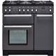 Rangemaster Toledo + TOLP90DFFSL/C 90cm Dual Fuel Range Cooker - Slate - A/A Rated