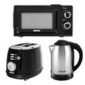 Geepas Electric Kettle 2 Slice Bread Toaster & Microwave Kitchen Set | 1500W 1.8L Cordless Jug Kettle | 850W Toaster with 6 Level Browning Control | 700W Solo Manual Dial Microwave 20L | Stylish Set