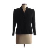 Evan Picone Blazer Jacket: Short Black Solid Jackets & Outerwear - Women's Size 8 Petite