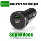 Supervooc Chargeur Voiture pour OPPO Find X5/Reno8/A96/A76 65W/50W Adaptateur Allume Cigare USB