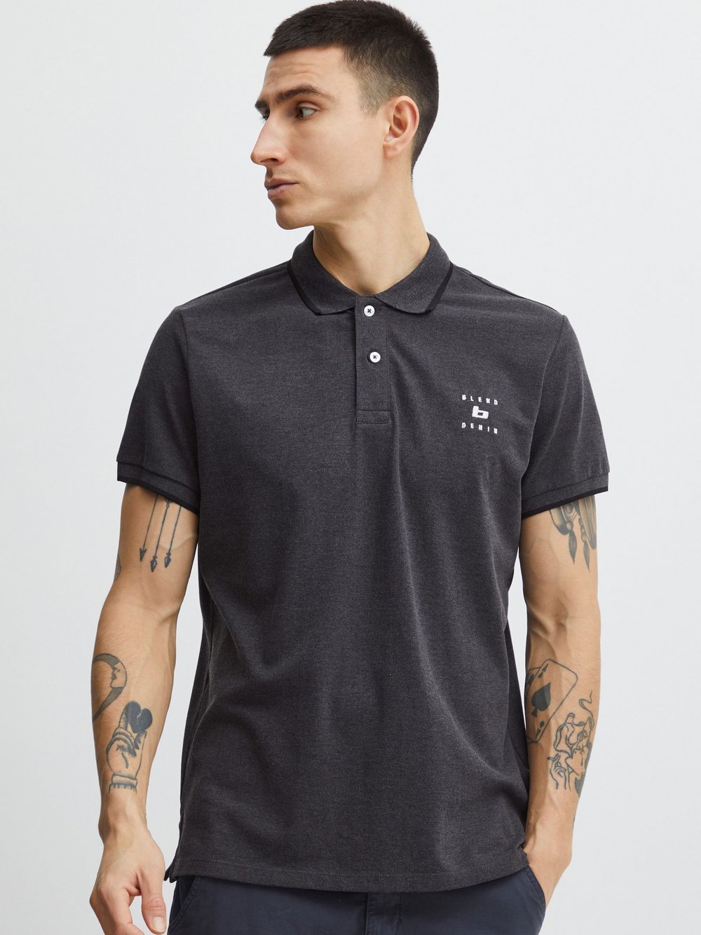 BLEND Poloshirt Herren anthrazit, XL Image