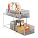 Squared Away 2- Tier Metal Mesh Sliding Cabinet Baskets