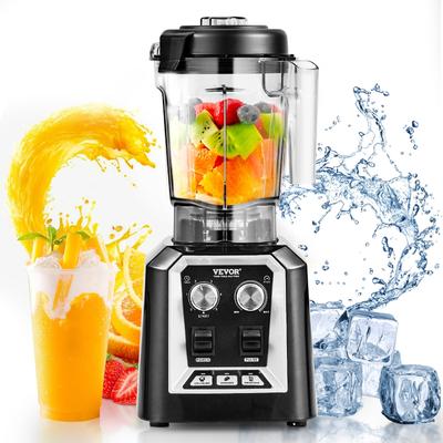 VEVOR 68oz Jar Professional Blender Stainless 3 Functions for Drinks Smoothies Black