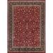 Vegetable Dye Red Kashan Persian Vintage Rug Hand-Knotted Wool Carpet - 9'8"x 12'3"