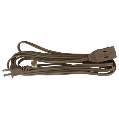 9' Indoor Power Extension Cord with 3-Outlets and Safety Lock