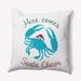 Santa Claws Crab Indoor/Outdoor Throw Pillow