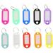 100pcs Key Ring Tags ID Label Tags Luggage Classification Labels Identifying Keychain Tags with Label Window for Home Office Travel Pets Storage Supplies