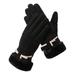 Qxutpo Winter Gloves Women Adult Outdoor Sports Cycling Windproof Coldproof Plus Warm Gloves