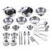 NUOLUX 1 Set 25pcs Play Pots and Pans Toys for Kids -Kitchen Playset Pretend Cookware Mini Stainless Steel Cooking Utensils Development Toys for Toddlers & Children Ages 3 Years and up