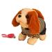 dianhelloya Electronic Dog Toy Gift for Kids Toddlers Interactive Plush Toy Puppy Walking Barking Tail Wagging Gift Battery Operated Electronic Dog for Kids