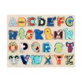Kids Puzzle Toys Letters Sorting Board Block Sensory Multifunctional Animal Letter Matching Puzzle for Hand Eye Coordination