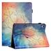 TECH CIRCLE Wallet Case For iPad Mini 6 8.3 2021 PU Leather Folio Smart Stand Case with Pencil Holder Auto Wake Sleep Hand Strap Magnectic Cover Tree