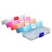 Adjustable storage box 5PCS 10-Grid Plastic Adjustable Jewelry Organizer Box Storage Container Case with Removable Dividers