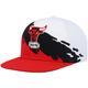 "Casquette Snapback Paintbrush Hardwood Classics Chicago Bulls Mitchell & Ness blanc/rouge pour hommes - Homme Taille: OSFA"