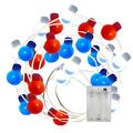 Dainzusyful Accessories Tools USA String Lights July 4th Independence Day Decorative LED String Lights Battery Operated LED String Lights With Remote For July 4th Decor Stripes Party Decorations