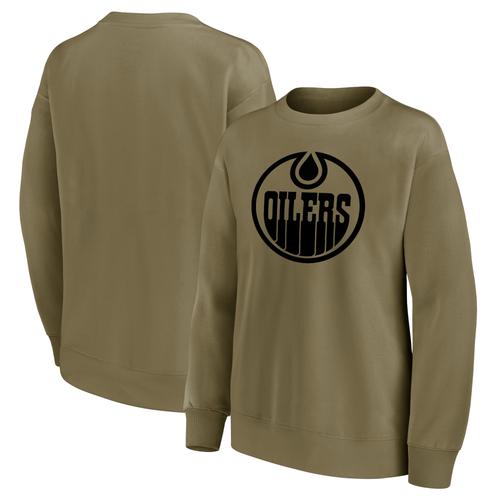 Edmonton Oilers Mono Logo Graphic Oversized Crew Sweatshirt - Womens