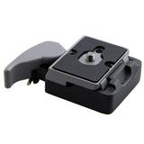 Andoer 323 Quick Release Clamp Adapter + Quick Release Plate Compatible for Manfrotto 200PL-14 Compat Plate