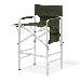 Magshion Folding Director Chair with Side Table & Storage Pocket Portable Camping Chair for Adult Beach Fishing Trip Picnic Lawn Dark Green