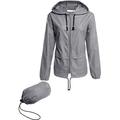 Raincoat Women Lightweight Waterproof Rain Jackets Packable Outdoor Hooded Windbreaker