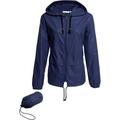 Raincoat Women Lightweight Waterproof Rain Jackets Packable Outdoor Hooded Windbreaker