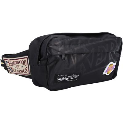 Mitchell & Ness – Schwarze Los Angeles Lakers Hardwood Classics-Gürteltasche für Damen Image