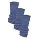 Sock Snob Womens - 3 Pairs Multipack Leg Warmers for Women - Steel (Ribbed) - Navy - One Size