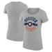 Women's G-III 4Her by Carl Banks Heather Gray Houston Astros City Graphic Fitted T-Shirt