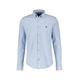 Langarmhemd LERROS "LERROS Oxfordhemd, unifarben" Gr. XL, Normalgrößen, blau (light blue) Herren Hemden Langarm