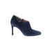 27 EDIT Heels: Blue Solid Shoes - Women's Size 8 - Almond Toe