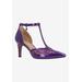 Wide Width Women's Lisha Pumps by J. Renee in Patent Purple (Size 8 W)