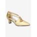 Women's Elegance Pump by Easy Street in Gold Satin (Size 9 1/2 M)