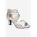 Women's Crissa Casual Sandal by Easy Street in Silver Satin (Size 8 M)